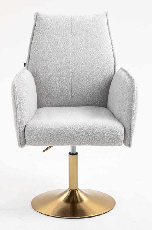 HR280N Szürke modern boucle szék arany lábbal