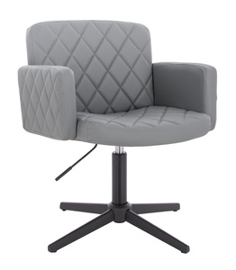 HR802CROSS Szürke Modern Műbőr Szék Fekete lábbal