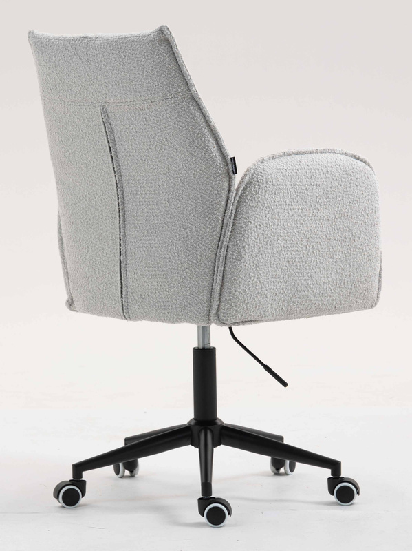 HR280K Szürke modern boucle szék fekete lábbal
