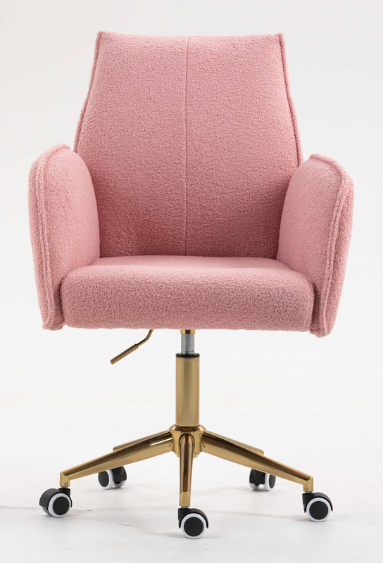 HR280K Púder Rózsaszín modern boucle szék arany lábbal