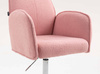 HR280K Púder Rózsaszín modern boucle szék krómozott lábbal