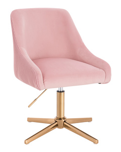 HR920CROSS Púder Rózsaszín Modern Velúr Szék Arany lábbal