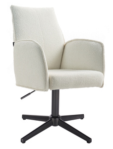 HR280CROSS Krémszínű modern boucle szék fekete lábbal