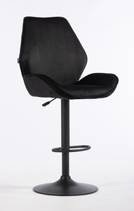 HR350W Fekete modern velúr szék fekete lábbal