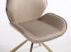 HR350 CSILLAGLÁB Latte modern velúr szék arany lábbal