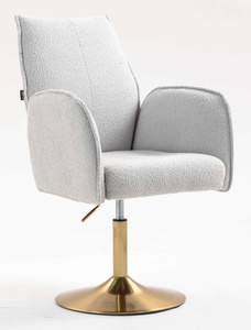 HR280N Szürke modern boucle szék arany lábbal