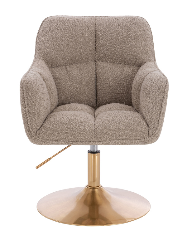 HR550N Latte modern boucle  szék arany lábbal