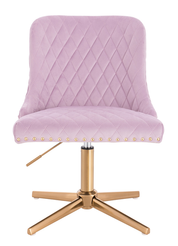 HR940CROSS Halványlila Modern Velúr Szék Arany lábbal