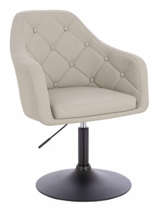 HR831N Ecru Műbőr Premium Soft szék fekete lábbal