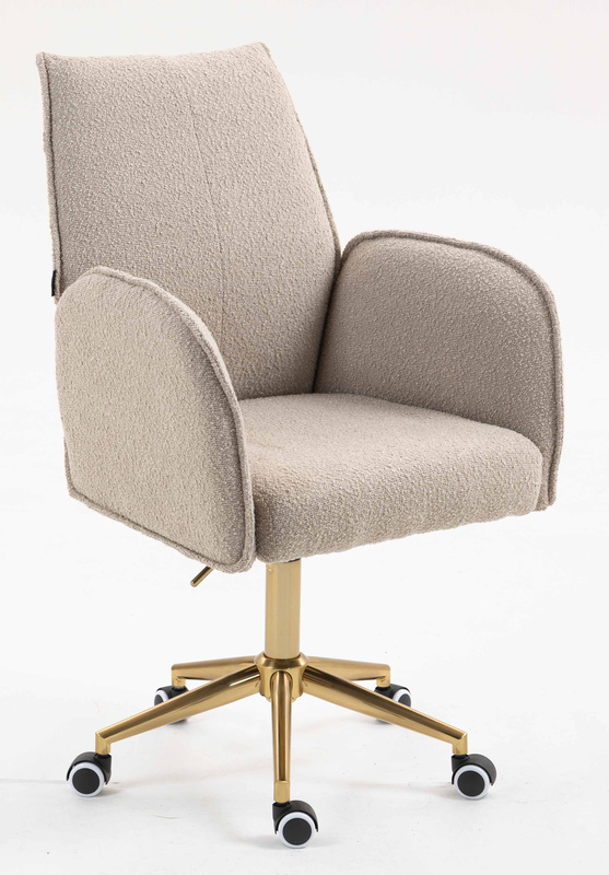HR280K Latte modern boucle szék arany lábbal