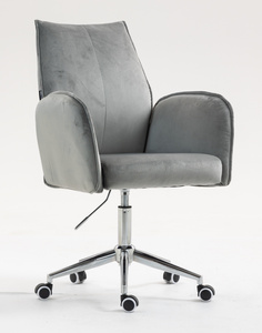 HR280K Acél Modern Velúr Szék Krómozott lábbal