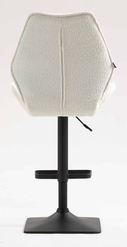 HR350KW Krémszínű modern boucle szék fekete lábbal