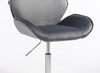 HR350N Grafit modern velúr szék krómozott lábbal
