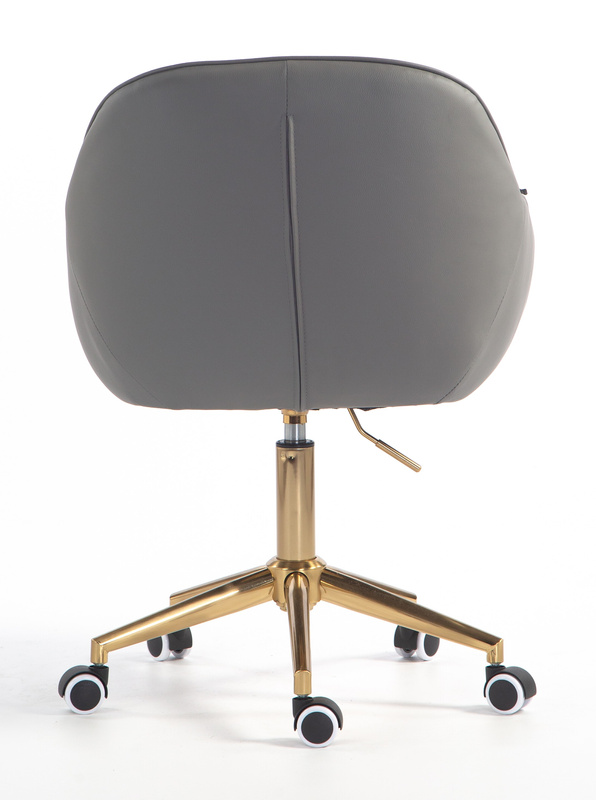 HR2055K Szürke Modern Műbőr Szék Aany lábbal