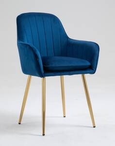 HR2022 Tengerkék modern velúr szék