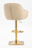 HR2055KW Krémszínű Modern Műbőr Szék Aany lábbal
