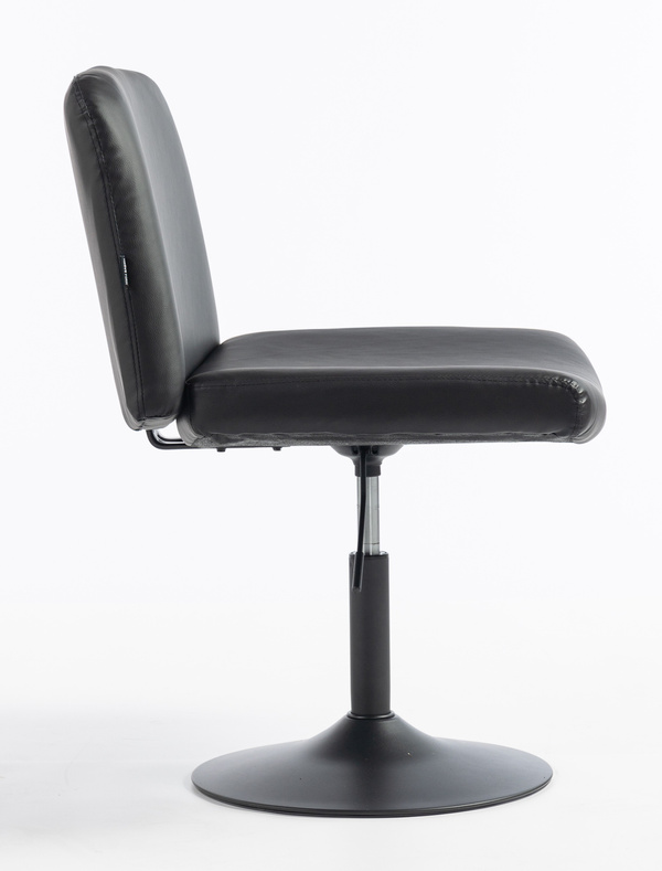 HR150N Fekete Modern Műbőr Szék Fekete lábbal