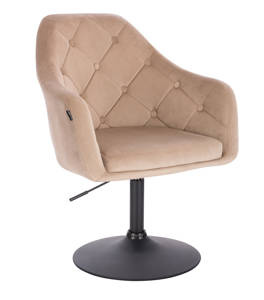 HR831N Latte modern velúr szék fekete lábbal