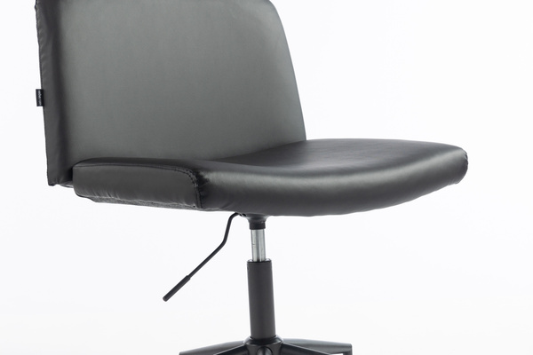 HR150K Fekete Modern Műbőr Szék Fekete lábbal