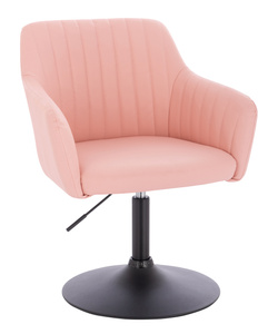 HC190N Rózsaszín Modern Műbőr Szék Fekete lábbal