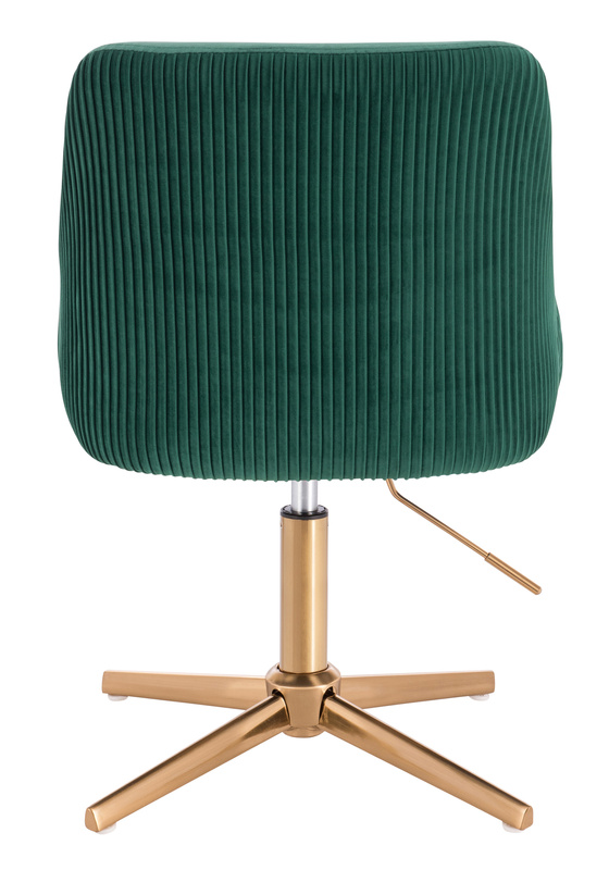 HR920CROSS Sötétzöld Modern Velúr Szék Arany lábbal