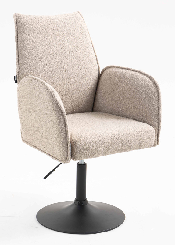 HR280N Latte modern boucle szék fekete lábbal
