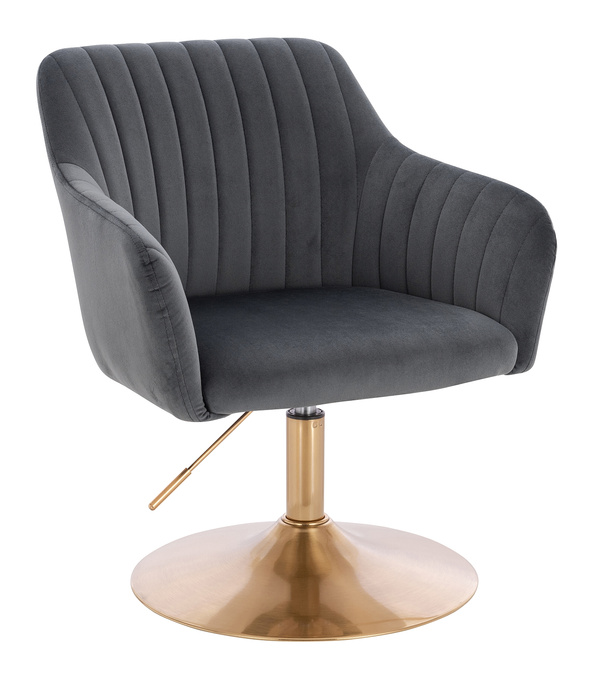 HR190N Grafit Modern Velúr Szék Arany lábbal