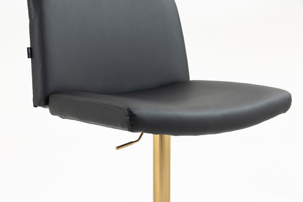 HR150W Fekete Modern Műbőr Szék Arany lábbal