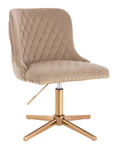 HR940CROSS Latte Modern Velúr Szék Arany lábbal