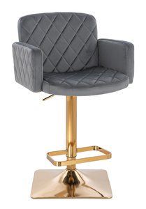 HR802KW Grafit Modern Velúr Szék Arany lábbal