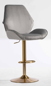 HR350W Acél modern velúr szék arany lábbal