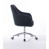 HR8516CK Fekete modern velúr szék görgőkkel