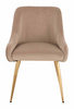 HR920 Szék arany lábakkal Latte velúr