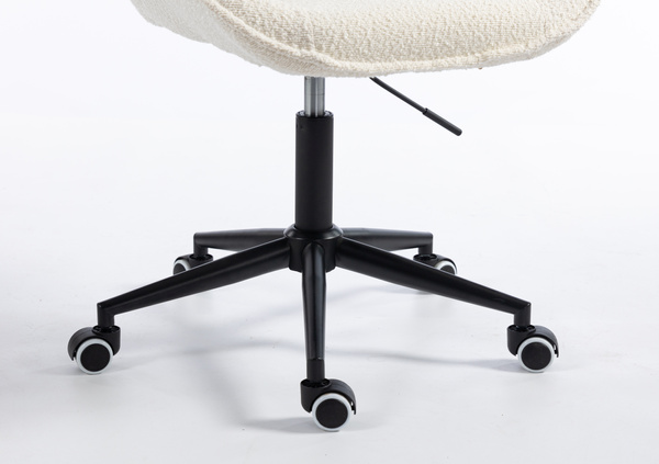 HR350K Krémszínű modern boucle szék fekete lábbal