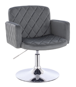 HR802N Grafit Modern Velúr Szék Krómozott lábbal