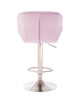 HR111W Halványlila modern velúr szék krómozott lábbal