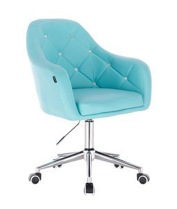 HR830K Türkiz modern műbőr szék krómozott lábbal