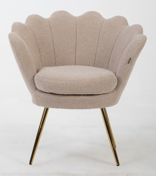 FREY latte modern boucle szék arany lábbal