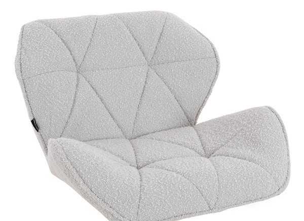 HR111KW Szürke modern boucle  szék fekete lábbal