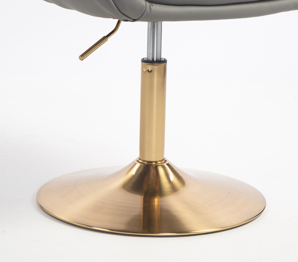 HR2055N Szürke Modern Műbőr Szék Aany lábbal