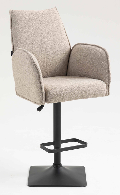 HR280KW Latte modern boucle szék fekete lábbal