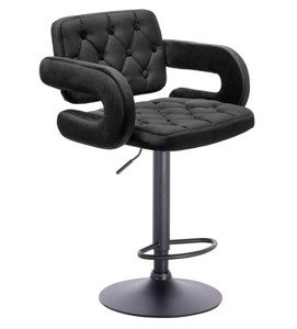 HR8403W Fekete modern velúr szék