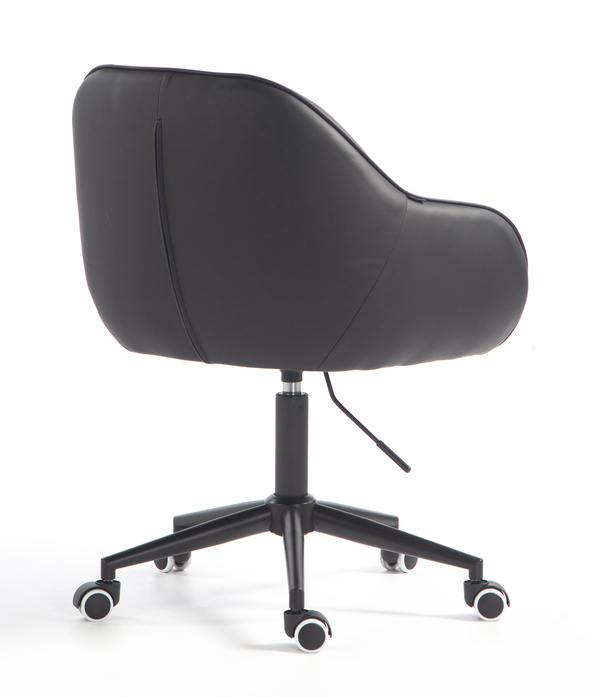 HR2055K Fekete Modern Műbőr Szék Fekete lábbal