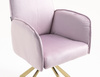 HR280 CSILLAGLÁB Halványlila Modern Velúr Szék Arany lábbal