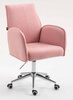 HR280K Púder Rózsaszín modern boucle szék krómozott lábbal