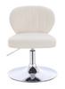 HR193N Krémszínű modern boucle  szék krómozott lábbal