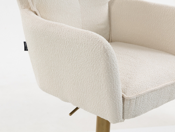 HR250KW Krémszínű Bárány Szék Arany Lábbal