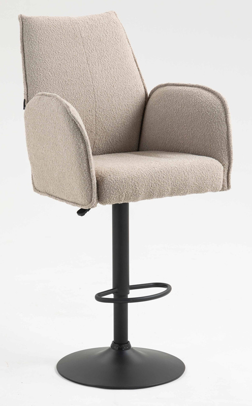 HR280W Latte modern boucle szék fekete lábbal