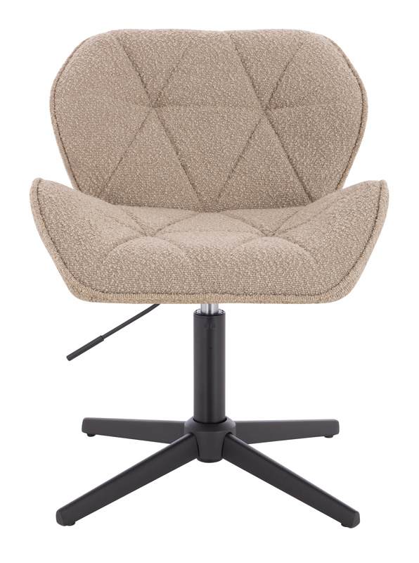 HR111CROSS Latte modern boucle szék fekete lábbal