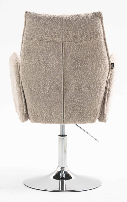 HR280N Latte modern boucle szék krómozott lábbal